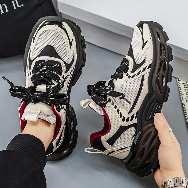 Chunky Sneakers Four Seasons Breathable Lightweight Soft Sole Outdoor Racing Running Shoes Casual Anti Slip Speed Sports Shoes