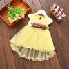 C121 Summer Girls' Floral Waist Princess Dress