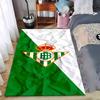 Green and White Carpet with Crown Symbol and Geometric Design Pattern Suitable for Use As an Anti-slip for Living Room Bedroom Sofas