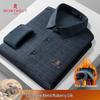 MONTAGUT Men's Plaid Thermal Shirt with Cashmere & Silk