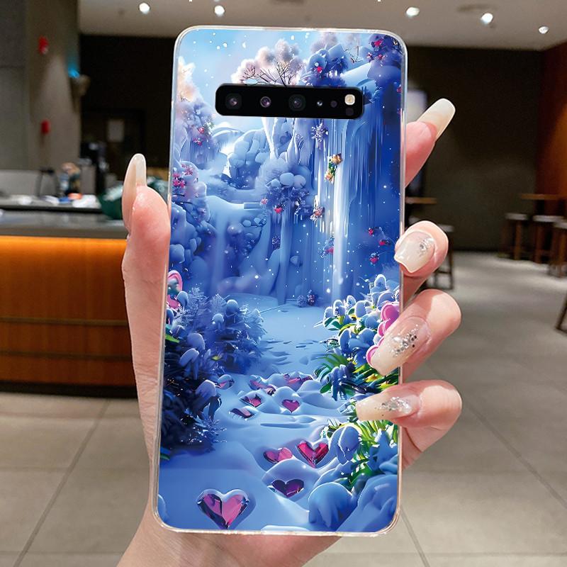 Casing For Samsung Galaxy S10 5G 6.7" SM-G977U G977N G977B Case Aesthetic Fashion Cute Cat Transparent Soft Silicone Back Cover
