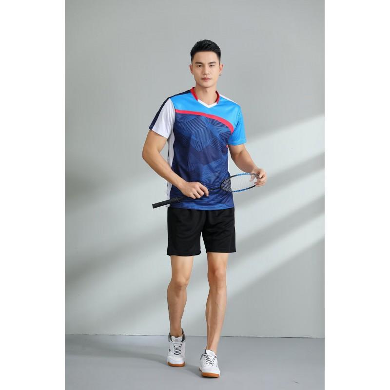 Men Women Badminton Shirts Short Sleeve Breathable Team Training Competition Tops