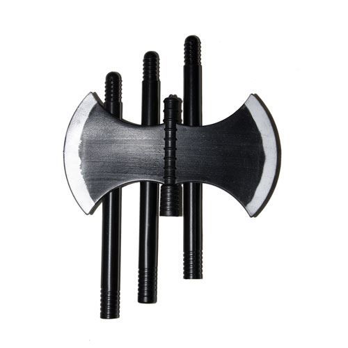 Double Detachable Axe - Brand - Model - Black - Accessory for Warrior Costume or Halloween