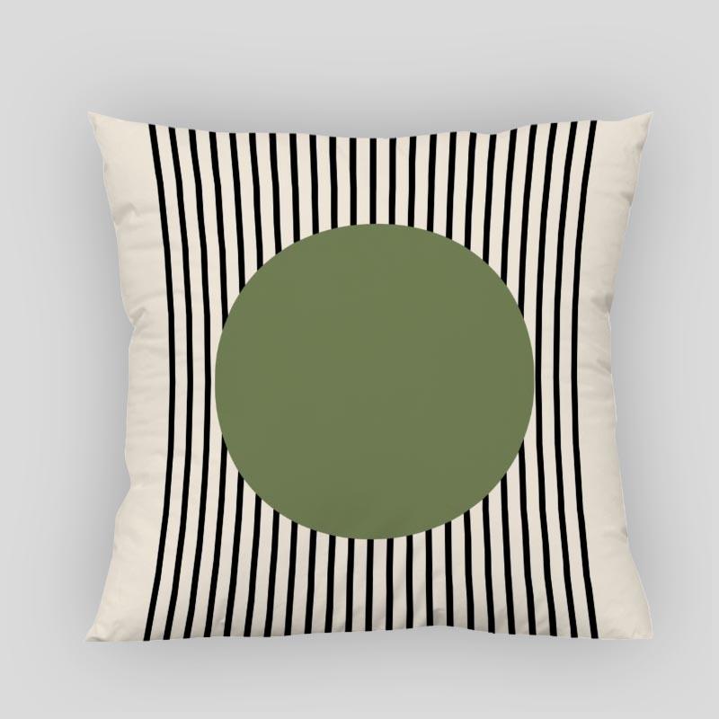 New Custom Modern Green Style Pillowcases Printed Square Pillowcase Home Decorative Zipper Pillow Cover 35X35Cm40X40Cm(One Side)