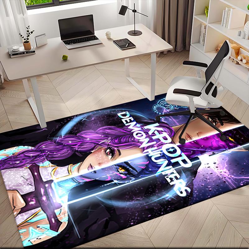 1pc K-Pop themed poster Carpet Rug for Living Room Bedroom Home Sofa Decoration,Kids play Non-slip Floor Mat