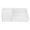 Cosmetic Desktop Storage Box Large Capacity Compartmental Design Small White Cosmetics Storage Box with Drawer