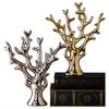 SESHIS Christmas Tree - Interior Decor, Ornament, Gift, Mini Tree, Gold & Silver, Set of 2
