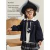Yoyoo Girls' Autumn Color-block Doll Collar Jacket