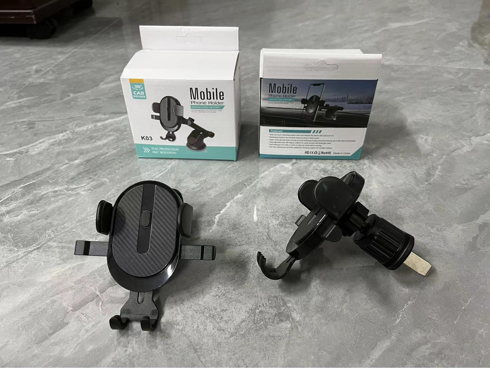

Automatic Telescopic Suction Cup Car Phone Holder with Air Vent Mount