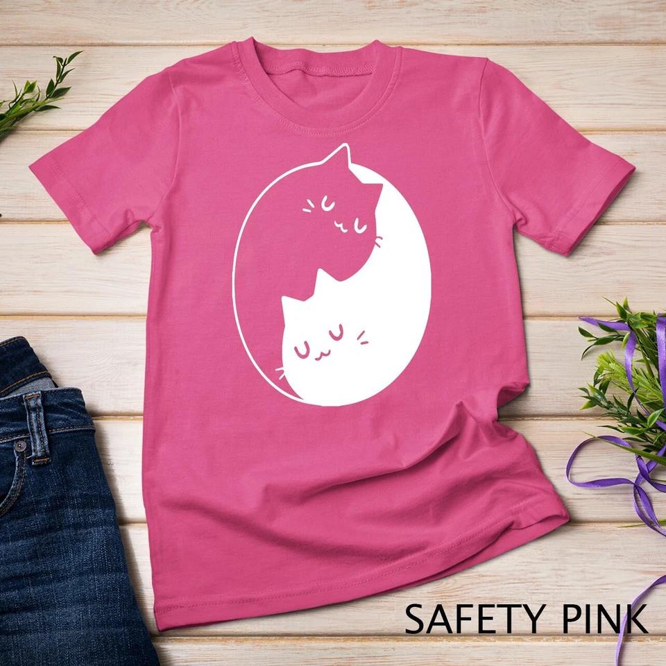 Yin Yang Cat- Meditation, Yoga Cat Lover Unisex T-shirt 7 4XL