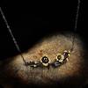 Plum Blossom Necklace Female Simple Personality Handmade Short Literary And Creative Flower Collarbone Chain Silver Plexiglass