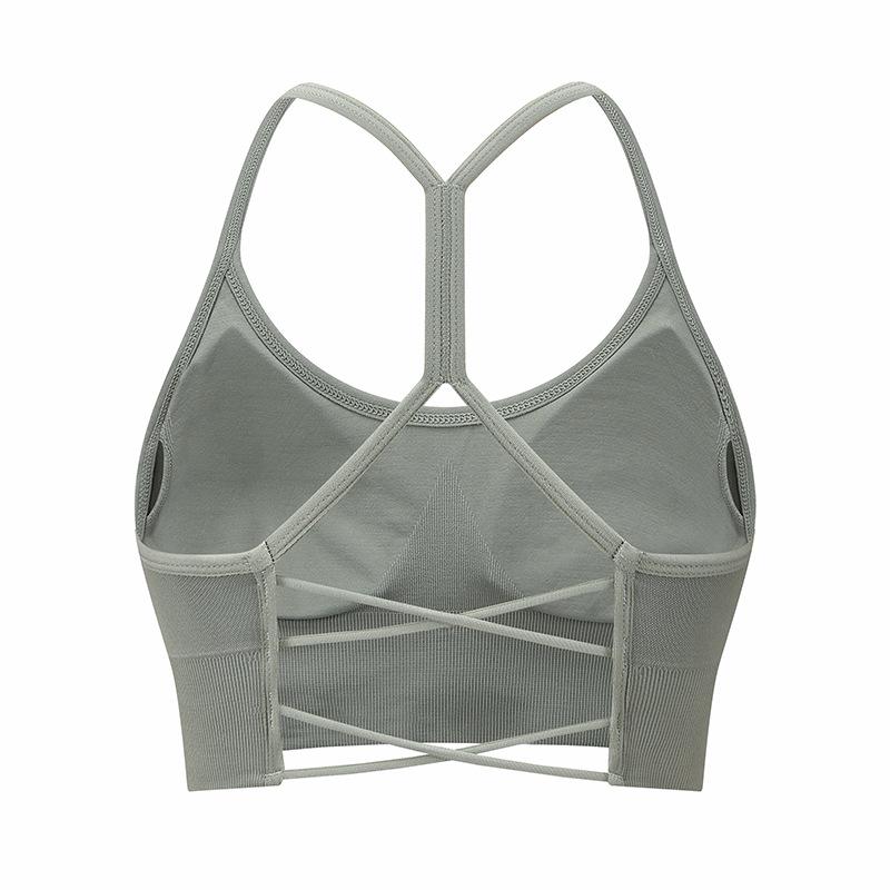 Stylish Cross-Back Yoga Sports Vest with Soft Straps for Fitness and Outdoor Running