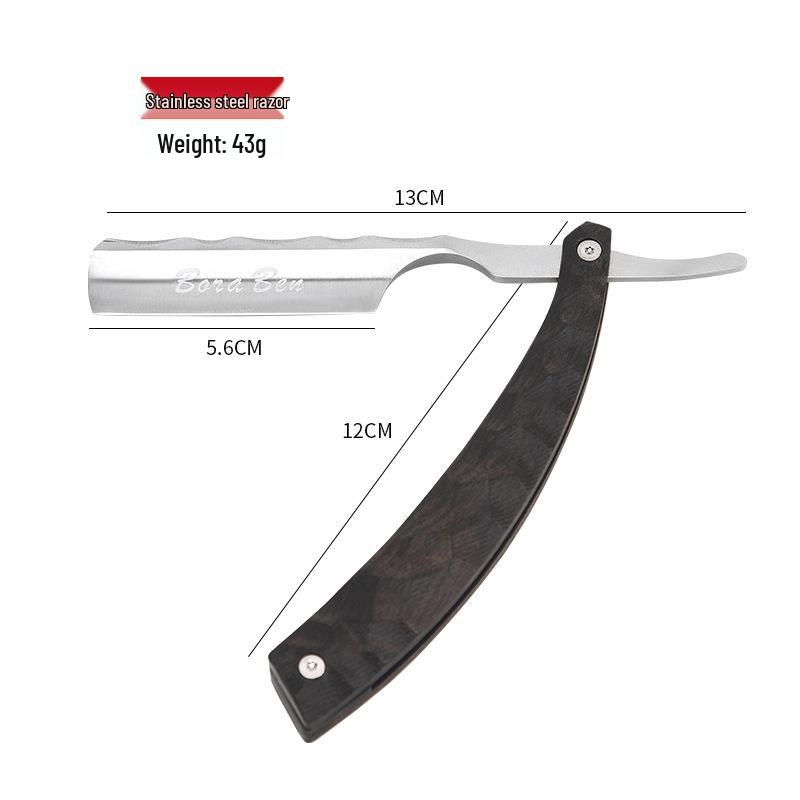 Ebony Wavy Manual Razor for Face, Head, Hair, and Eyebrow Shaving