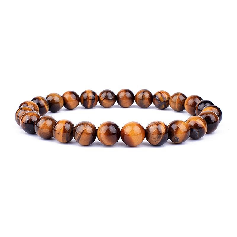 Natural Tiger Eye Beads Bracelet Hematite Stone Beaded Yoga Energy Bracelet for Women Men Charm Jewelry Gifts Pulsera de hombre