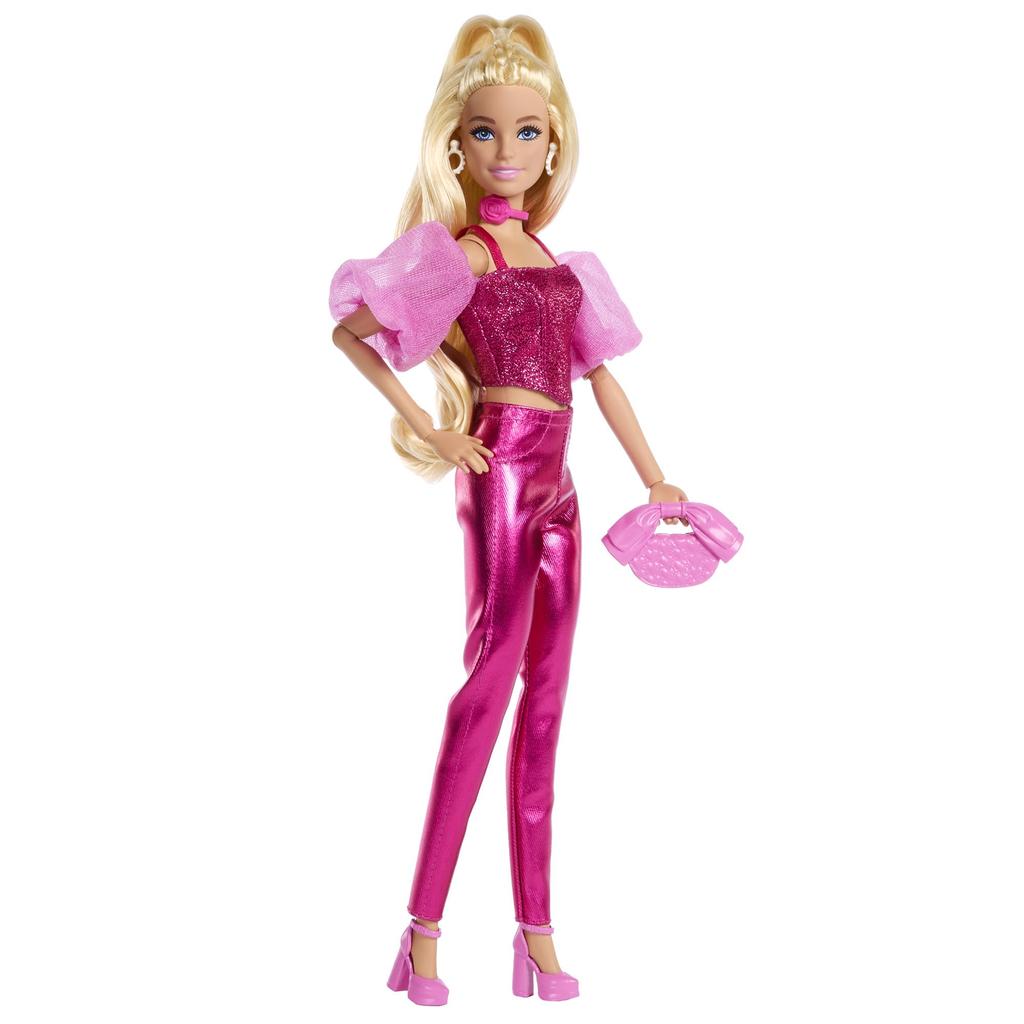 Barbie Deluxe Style Pink Pants Style Doll House for Pretend Ages 4 and JFP40 Dress-Up Play, Up, Pink,
