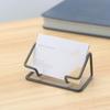 Elegant Black Metal Desktop Business Card Holder for Modern Offices & Hotels