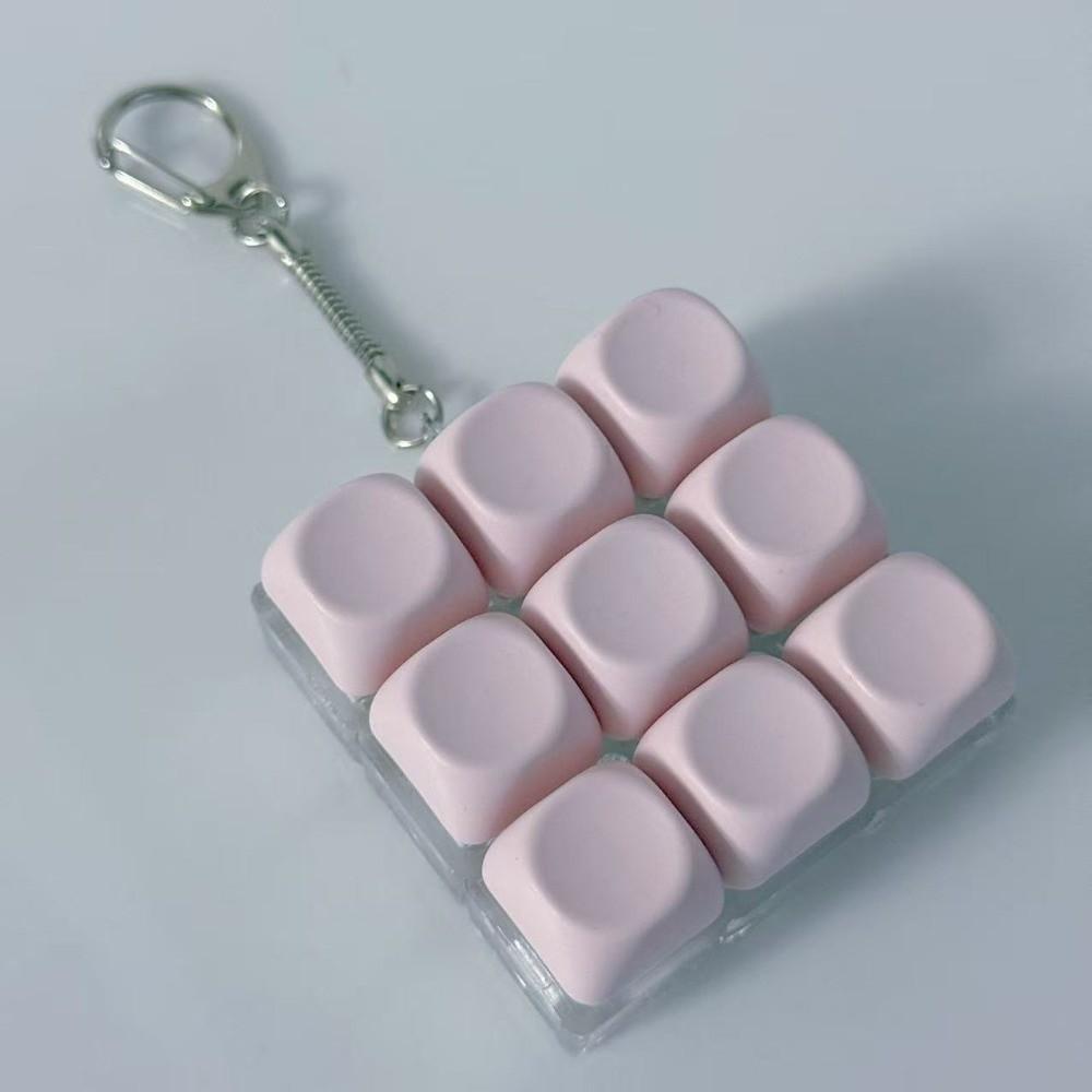 3/9 Keys Keycap Keychain Key Button Clicker Toy New Finger Keyboard  Adult