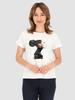 Women' cotton blouse with the image of a woman