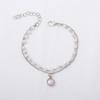 Stylish simple chain beaded multi-layer pearl bracelet pearl pendant Internet celebrity retro double bracelet jewelry
