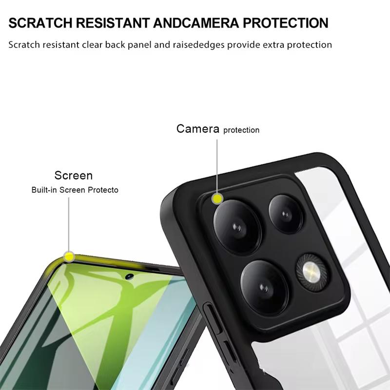 Clear 360 Full Wrap Case For Xiaomi Redmi Note 13 12s 12 11 10 9 Pro Plus 5G 4G Armor Luxury Film With Lens Protection Cover