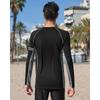 CHARMLEAKS Mens UPF 50+ Long Sleeve Rash Vest Quick Dry Rash Guards Surfing Swim Shirt