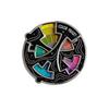 Color Fidget Enamel Pin 20 Color Fidget Wheel Spinner for Artists 3 in 1 Pin Keychain Magnet Badge for Anxiety Relief