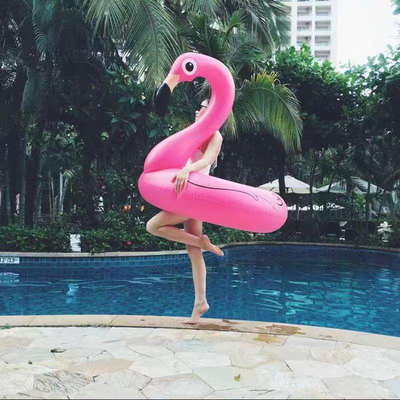 Thickened Adult Flamingo Inflatable Swim Ring & Water Toy