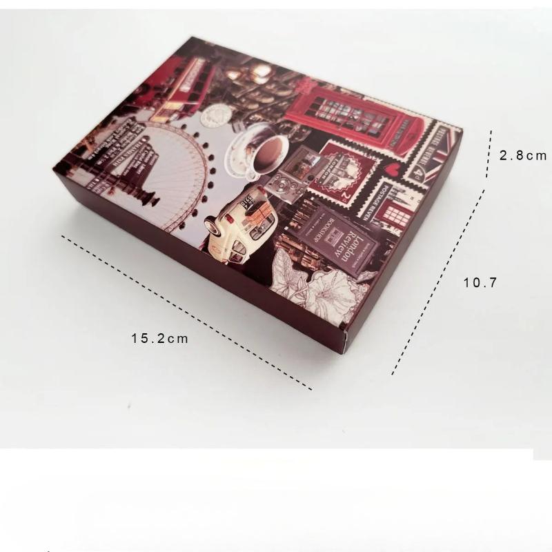 200 listů Kreativní Retro Éra Styl Euron Trhací Materiál Papír Ruční Výroba DIY Scrapbooking Deník Estetický Řemeslný Papír