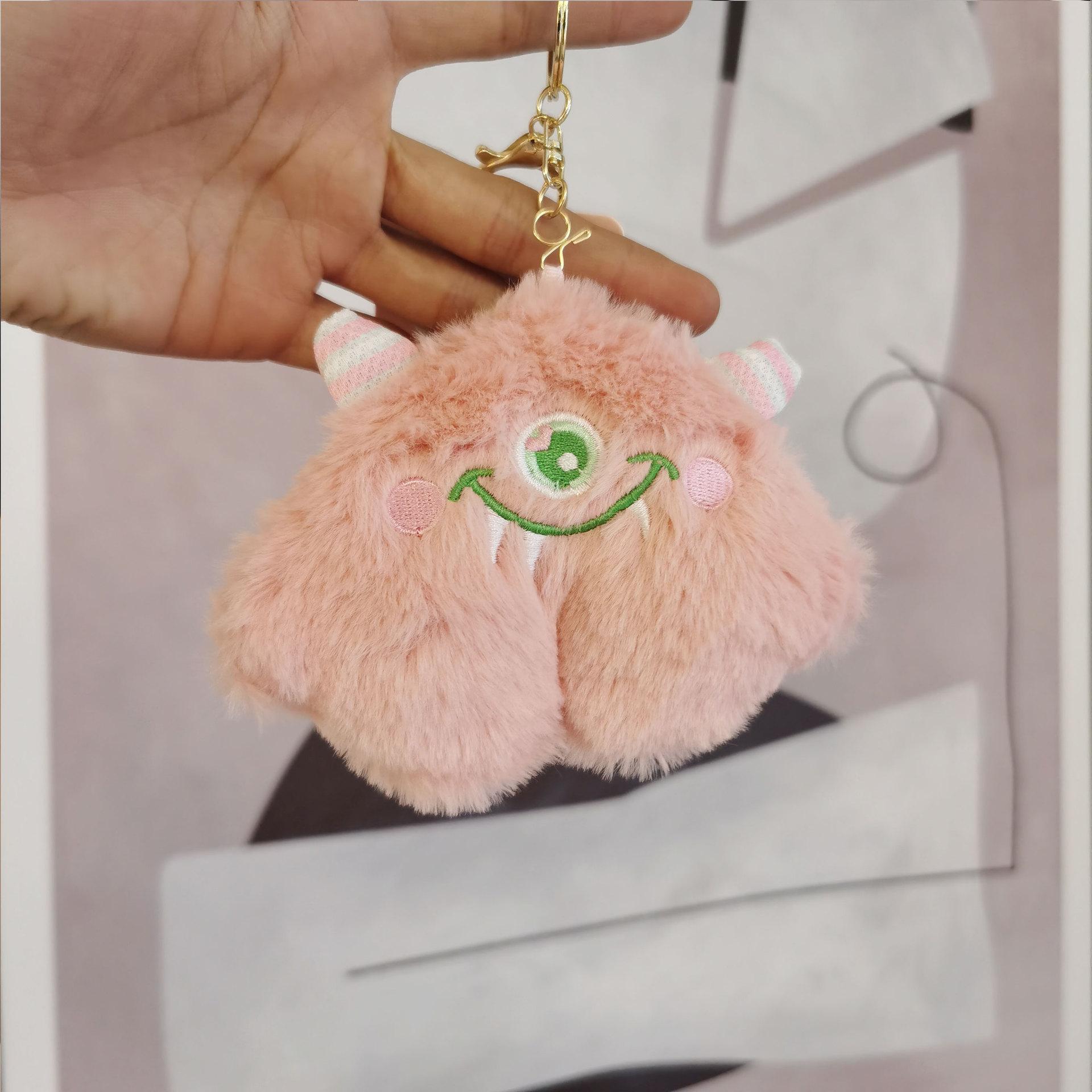 

Монстр Большеглазый Плюшевый Брелок Милый Кошелек для Монет Кукла Сумка Декоративное Кольцо для Ключей Игрушка Pink