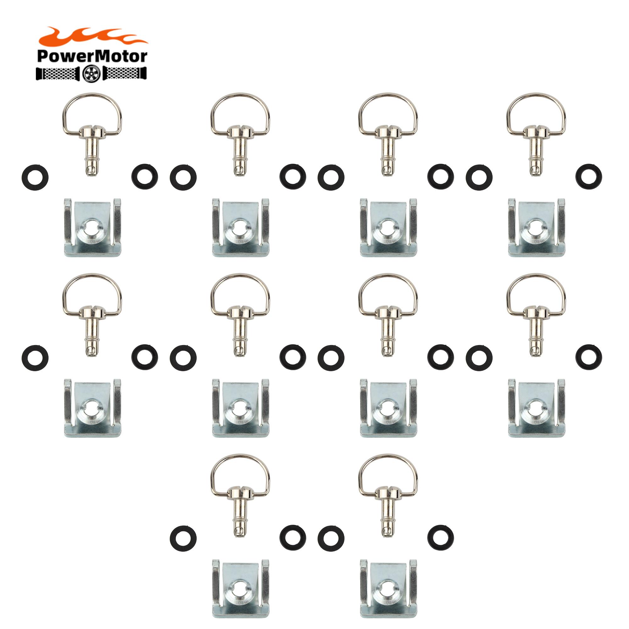 

10pcs 17mm Motorcycle Motorbike Quick Release 1/4 D-ring Turn Race Fairing Fastener Universal For Honda Yamaha Kawasaki Ducati серебряный