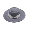 European and American fashion autumn and winter woolen top hat women, British retro temperament big-brimmed jazz hat women's concave felt hat