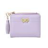 New PU Leather Coin Purse Zipper Bow Credit Card Holder Mini Portable Business Card Case Gift