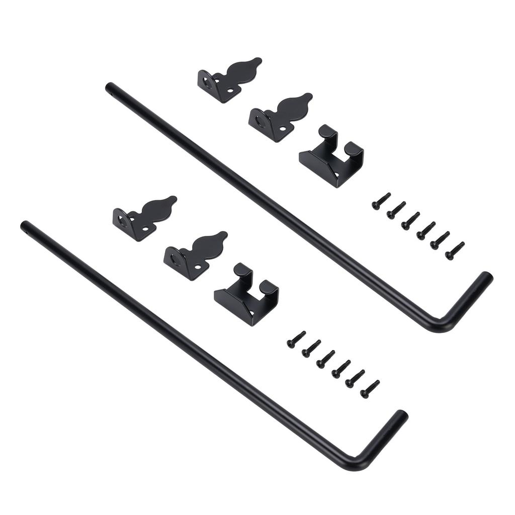 2 Set Cane Bolt Gate Drop Rod 18in Wood Fence Heavy Duty Hardware Ground Latch Metal Stopper Iron Gate Pin