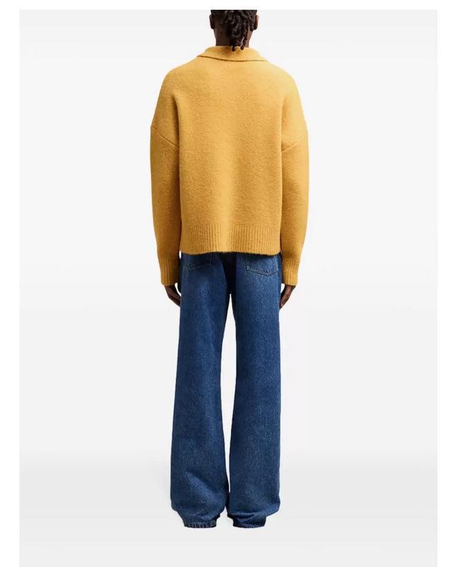 2025 Herbst/Winter Unisex Locker Gestrickter Pullover mit Herzstickerei Langarm-Oberteil