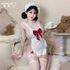 Erotic lingerie, sweet and sexy, pure and sensual, maid role-playing, lace bow uniform, seductive no-take suit