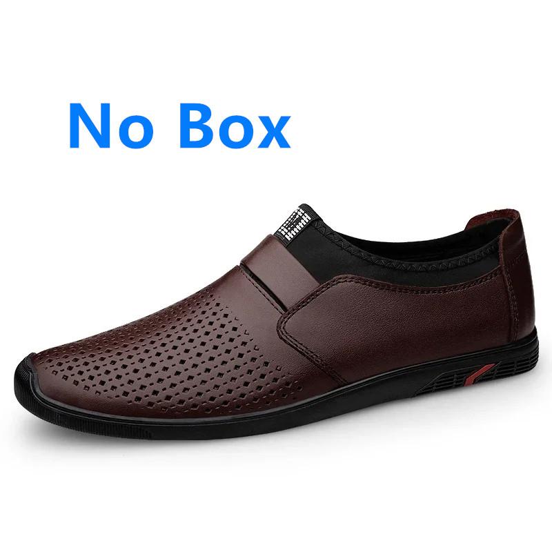 Luxury Genuine Leather Men Loafers Brown Genuine Leather Penny Loafers Man Adult Office Career Mens Shoes Sneakers Driving Shoes