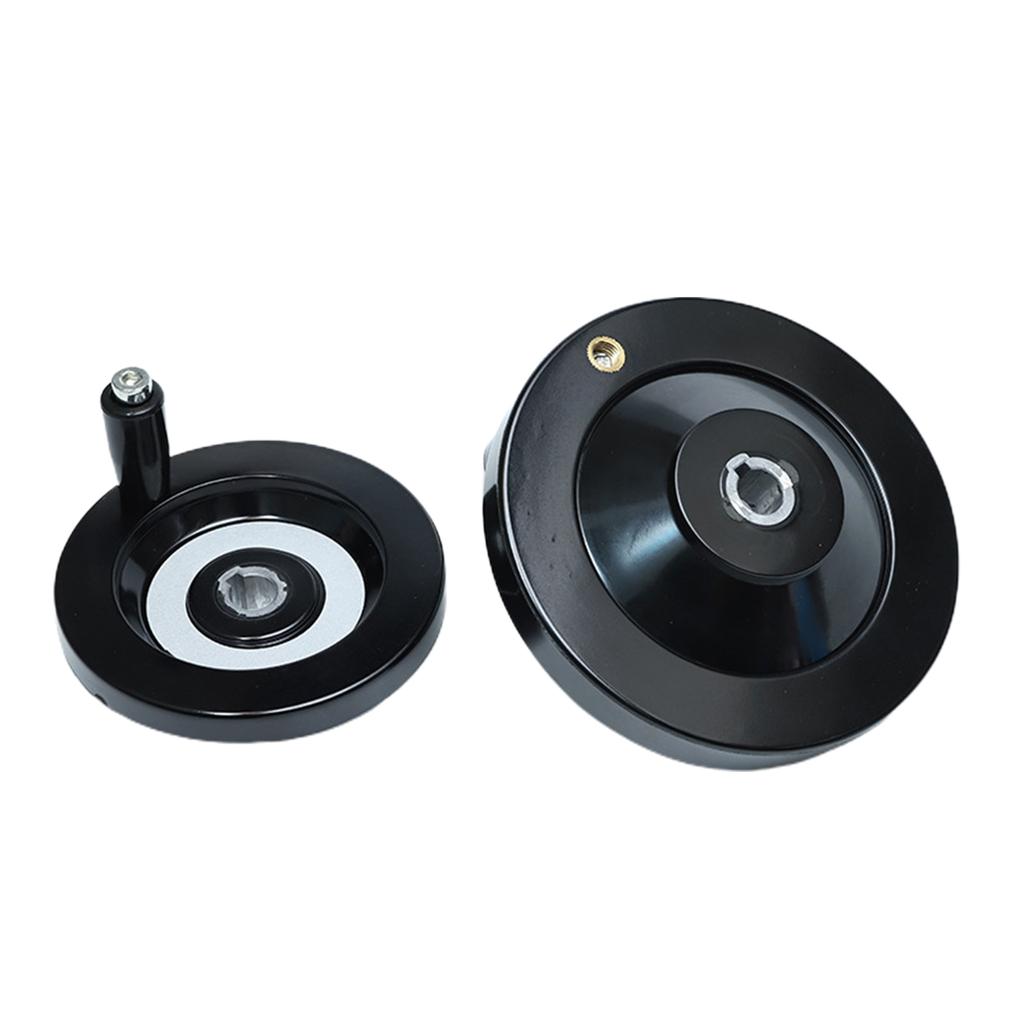 Czarne Aluminiowe Pokrętło Ręczne Tylne Karbowane Frezarka Tokarka Drukarka 3D Pokrętło Szprychowe 10x80mm 12x100mm 16x160mm