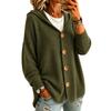 Cardigan a Maglia con Cappuccio da Donna Giacca Maglione Colore Casuale Manica Lunga per Autunno Inverno