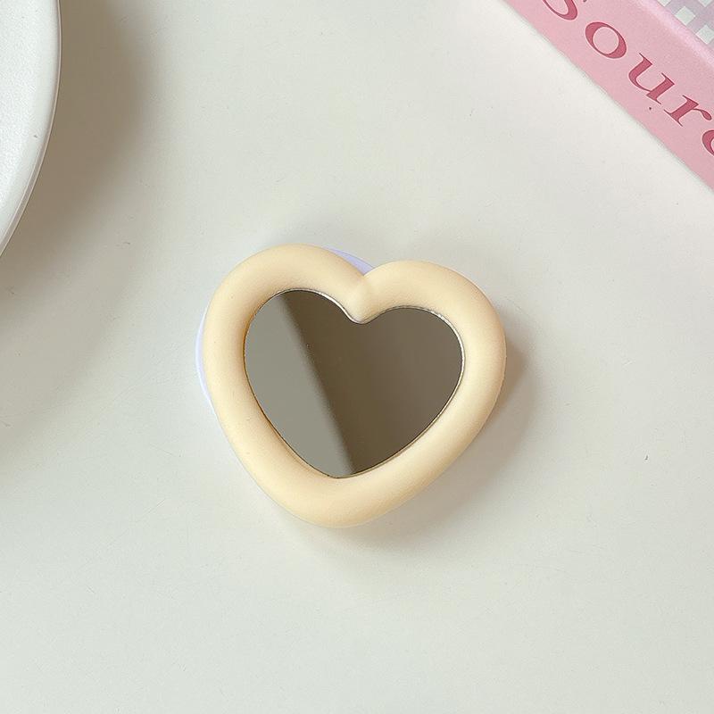 Silicone Love Mirror Solid Color Mobile Phone Airbag Bracket Folding Retractable Lazy Desktop Support Frame