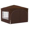 Pop Up Party Tent 290 X 290 X 245 Cm Brown