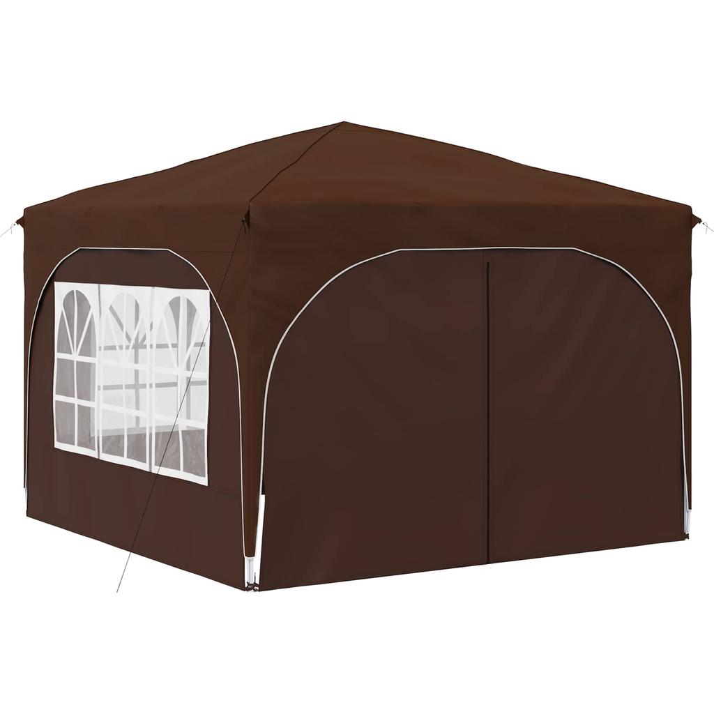 Pop Up Party Tent 290 X 290 X 245 Cm Brown