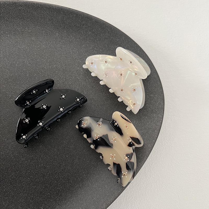 Cute Rhinestone Ice Cream Color Hair Clip - Small Claw Clip, Good Texture, Updo Hair Accessory