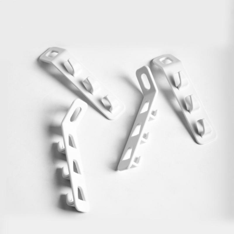 

4 шт. многофункциональный крючок для хранения вешалок белый