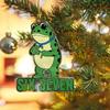 Frog Christmas Ornament Funny Frog Meme Christmas Decoration 2D Acrylic Holiday Keepsake for Xmas Tree Car Decor