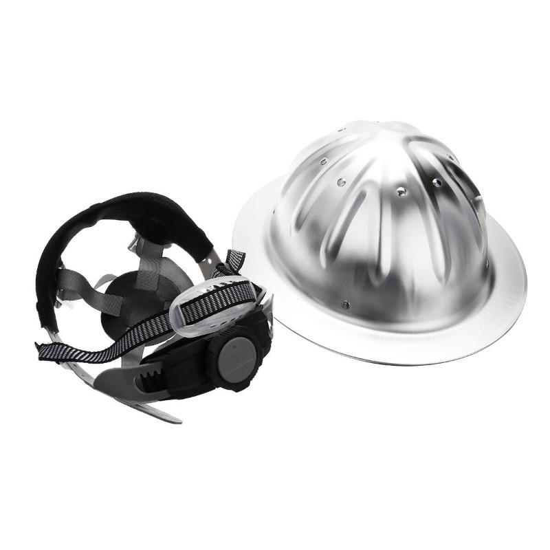 Aluminum Alloy Safety Helmet High Hardness Railway Metallurgy Mine Work Cap Lightweight Full Brim Construction Safety Helmet