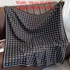 Spring and Autumn New Fashion Twill 90cm Large Square Scarf Women's Silk Scarf Dual-purpose Shawl Yarn with Decorative Scarf