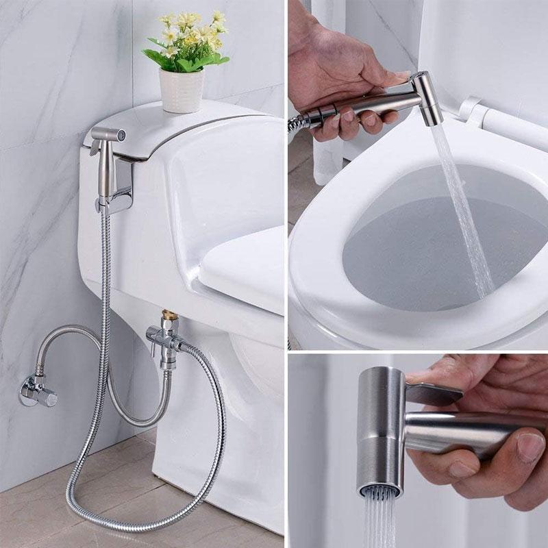 Handliche Toilettenreinigungsspritzpistole mit einstellbarer Wasserdruckdüse, geeignet für Toiletten, Bidets, Duschen und zum Gießen von Pflanzen