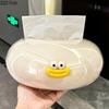 Minimalismus Ovale Magnetische Taschentuchbox Kaffeetisch Schreibtischdekoration Kreative Accessoires Taschentuchbox Nachttisch Papiertuchhalter