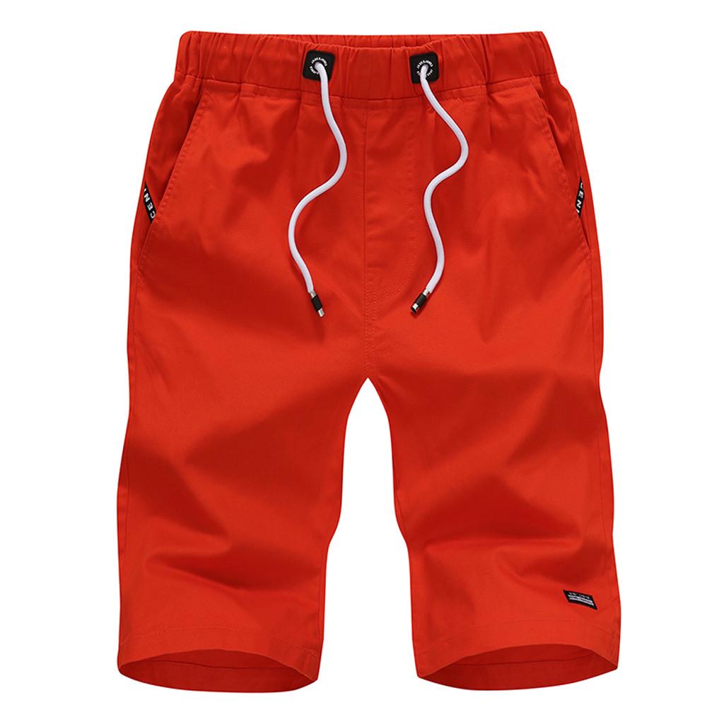 Men's Summer Leisure Sports Five-cent Trousers Cotton Belted Beach Short Pants