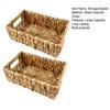 1/2Pcs Storage Basket with Handle Sturdy Structure Large Capacity Strong Load-bearing Hand-Woven Scalloped Edge Wicker Baskets